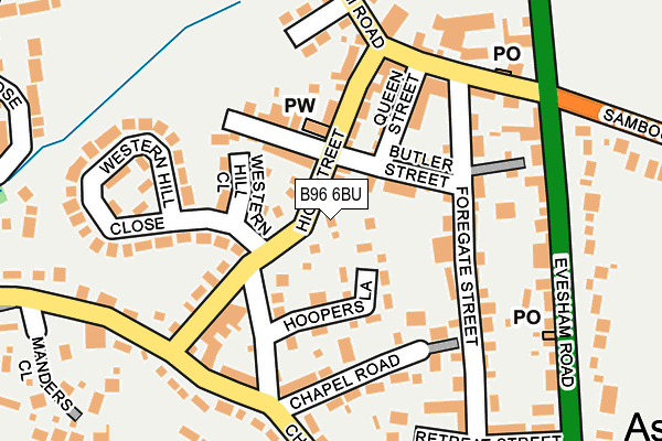 B96 6BU map - OS OpenMap – Local (Ordnance Survey)