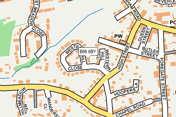 B96 6BY map - OS OpenMap – Local (Ordnance Survey)