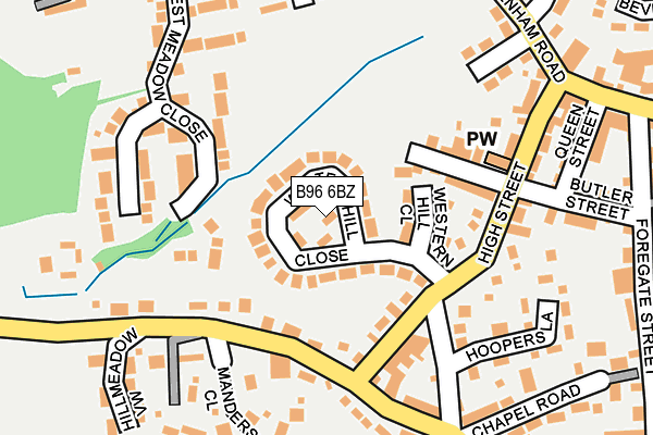 B96 6BZ map - OS OpenMap – Local (Ordnance Survey)