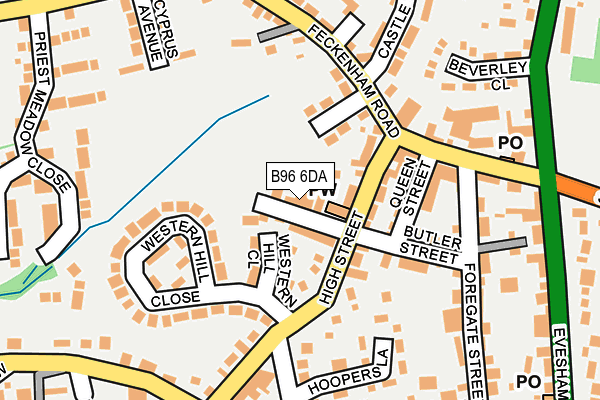 B96 6DA map - OS OpenMap – Local (Ordnance Survey)