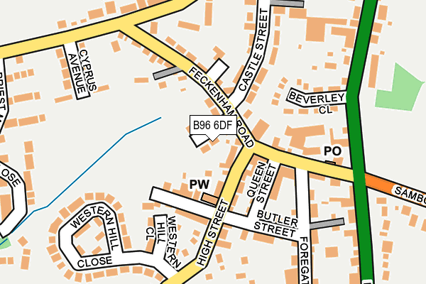 B96 6DF map - OS OpenMap – Local (Ordnance Survey)