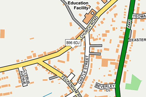 B96 6DJ map - OS OpenMap – Local (Ordnance Survey)