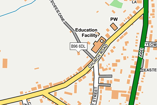 B96 6DL map - OS OpenMap – Local (Ordnance Survey)