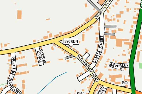 B96 6DN map - OS OpenMap – Local (Ordnance Survey)