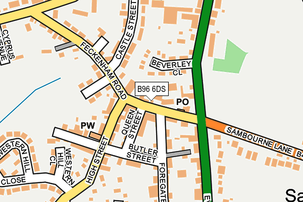 B96 6DS map - OS OpenMap – Local (Ordnance Survey)