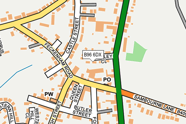 B96 6DX map - OS OpenMap – Local (Ordnance Survey)