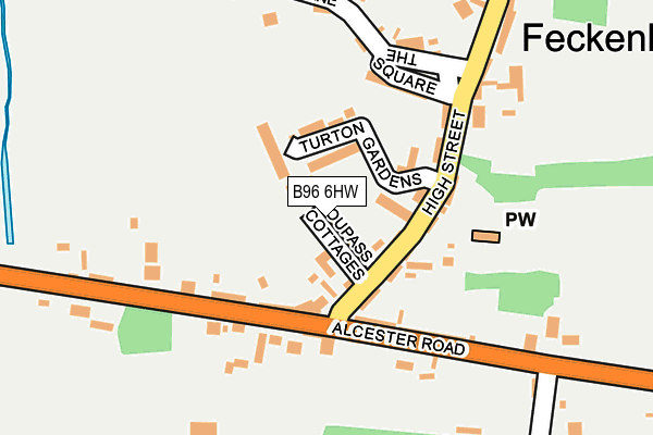 B96 6HW map - OS OpenMap – Local (Ordnance Survey)