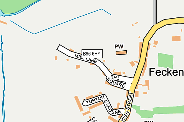 B96 6HY map - OS OpenMap – Local (Ordnance Survey)
