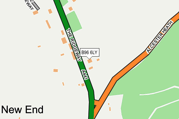 B96 6LY map - OS OpenMap – Local (Ordnance Survey)