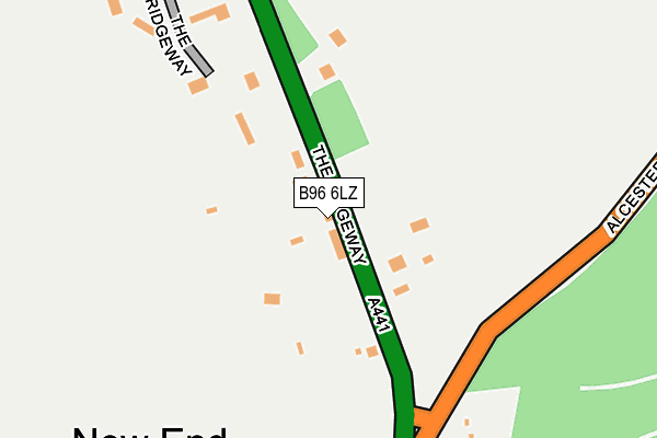 B96 6LZ map - OS OpenMap – Local (Ordnance Survey)