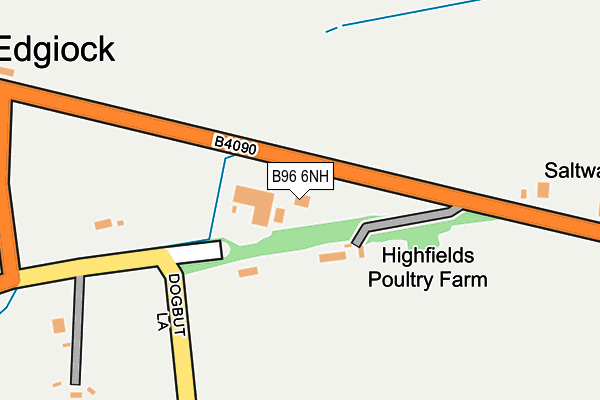 B96 6NH map - OS OpenMap – Local (Ordnance Survey)