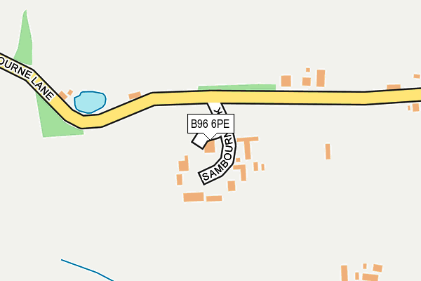 B96 6PE map - OS OpenMap – Local (Ordnance Survey)