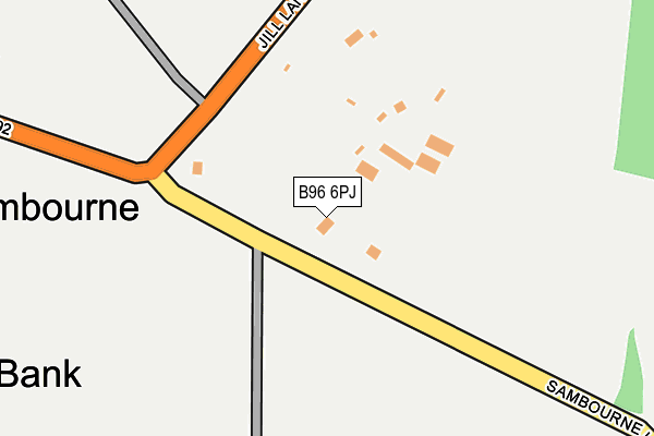 B96 6PJ map - OS OpenMap – Local (Ordnance Survey)
