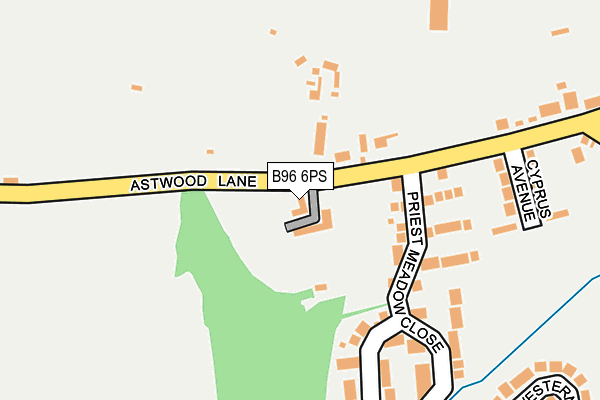 B96 6PS map - OS OpenMap – Local (Ordnance Survey)