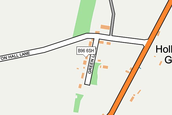 B96 6SH map - OS OpenMap – Local (Ordnance Survey)