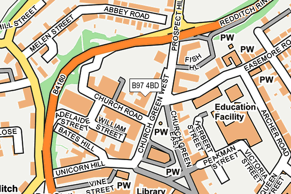 B97 4BD map - OS OpenMap – Local (Ordnance Survey)