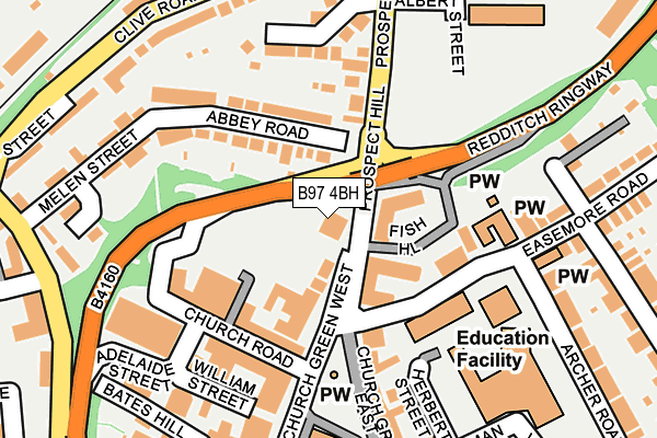 B97 4BH map - OS OpenMap – Local (Ordnance Survey)