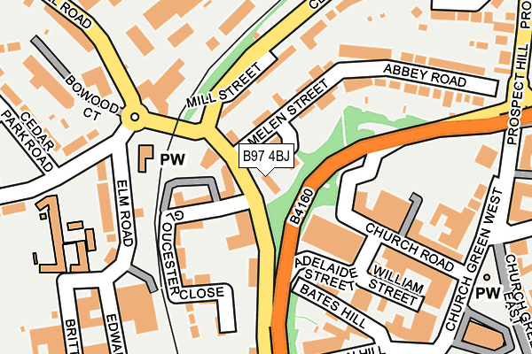 B97 4BJ map - OS OpenMap – Local (Ordnance Survey)