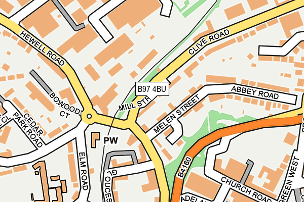 B97 4BU map - OS OpenMap – Local (Ordnance Survey)