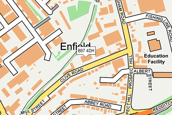 B97 4DH map - OS OpenMap – Local (Ordnance Survey)