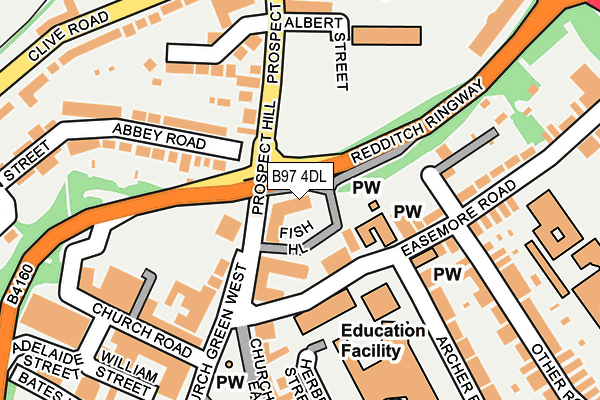 B97 4DL map - OS OpenMap – Local (Ordnance Survey)