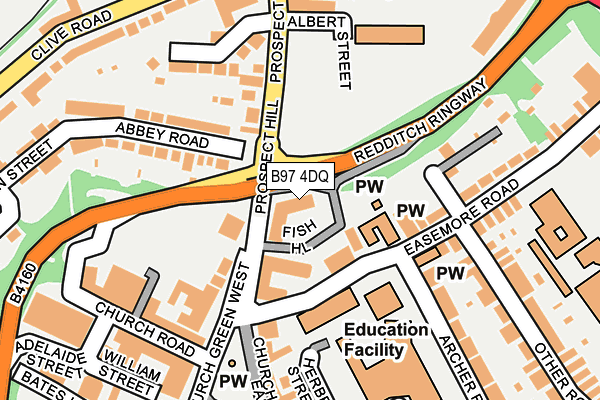 B97 4DQ map - OS OpenMap – Local (Ordnance Survey)
