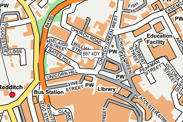 B97 4DY map - OS OpenMap – Local (Ordnance Survey)