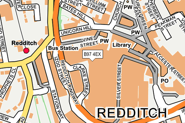 B97 4EX map - OS OpenMap – Local (Ordnance Survey)