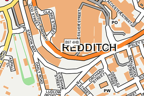 B97 4HB map - OS OpenMap – Local (Ordnance Survey)