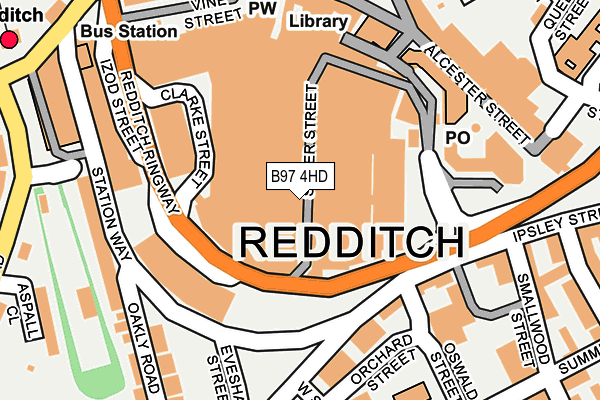 B97 4HD map - OS OpenMap – Local (Ordnance Survey)