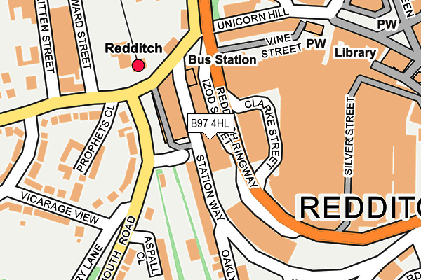 B97 4HL map - OS OpenMap – Local (Ordnance Survey)