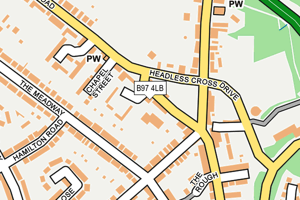 B97 4LB map - OS OpenMap – Local (Ordnance Survey)