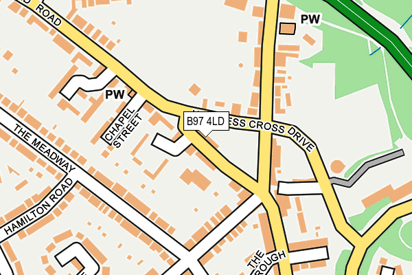 B97 4LD map - OS OpenMap – Local (Ordnance Survey)