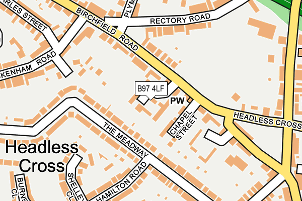 B97 4LF map - OS OpenMap – Local (Ordnance Survey)