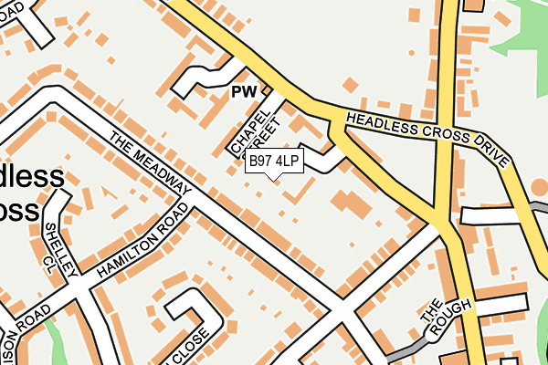 B97 4LP map - OS OpenMap – Local (Ordnance Survey)
