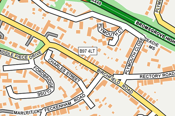 B97 4LT map - OS OpenMap – Local (Ordnance Survey)