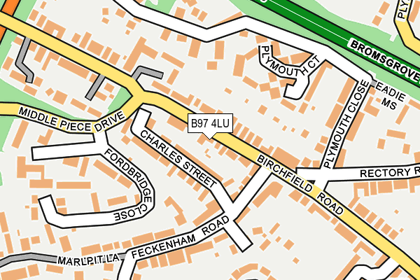 B97 4LU map - OS OpenMap – Local (Ordnance Survey)