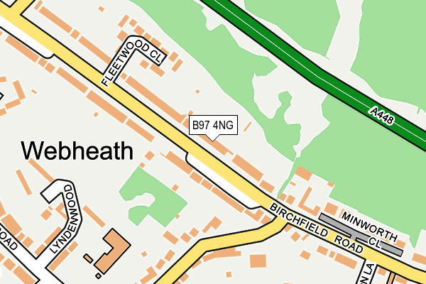 B97 4NG map - OS OpenMap – Local (Ordnance Survey)