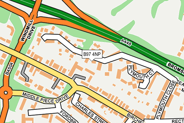 B97 4NP map - OS OpenMap – Local (Ordnance Survey)