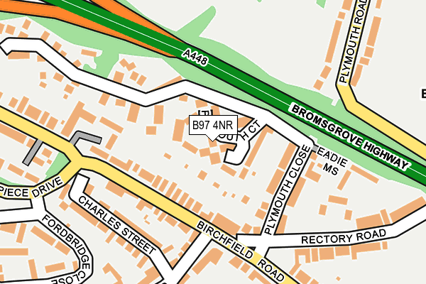 B97 4NR map - OS OpenMap – Local (Ordnance Survey)