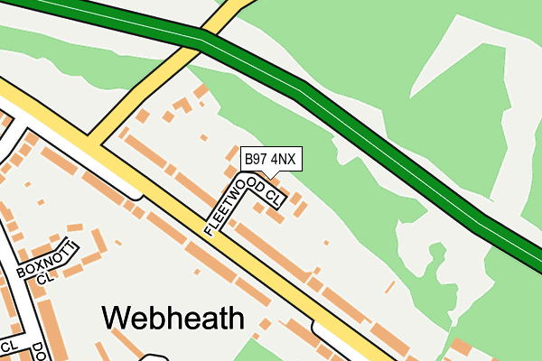 B97 4NX map - OS OpenMap – Local (Ordnance Survey)