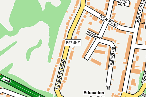 B97 4NZ map - OS OpenMap – Local (Ordnance Survey)