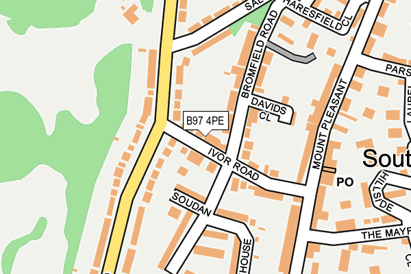 B97 4PE map - OS OpenMap – Local (Ordnance Survey)