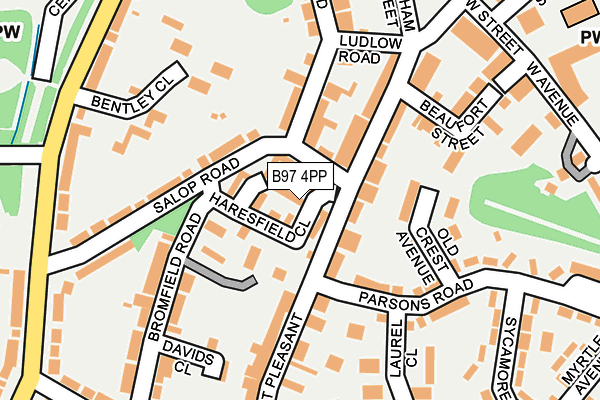 B97 4PP map - OS OpenMap – Local (Ordnance Survey)