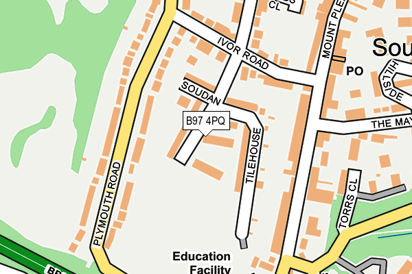 B97 4PQ map - OS OpenMap – Local (Ordnance Survey)