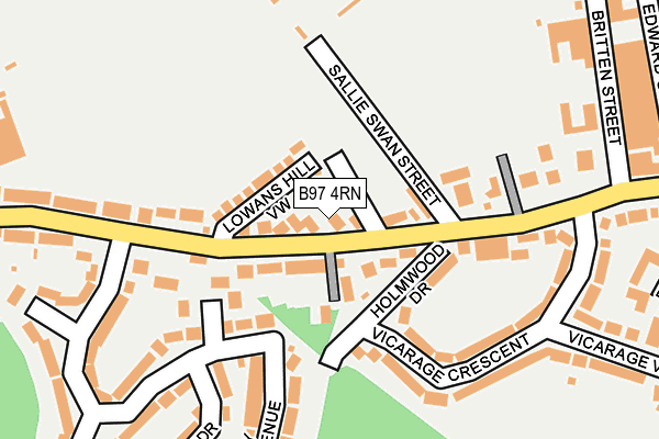 B97 4RN map - OS OpenMap – Local (Ordnance Survey)