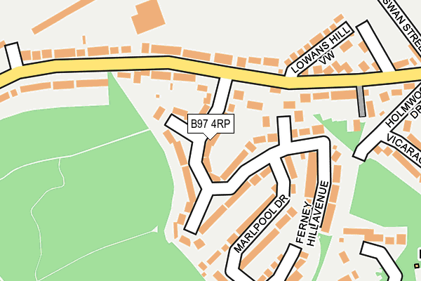 B97 4RP map - OS OpenMap – Local (Ordnance Survey)
