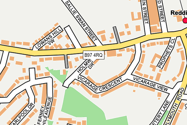 B97 4RQ map - OS OpenMap – Local (Ordnance Survey)