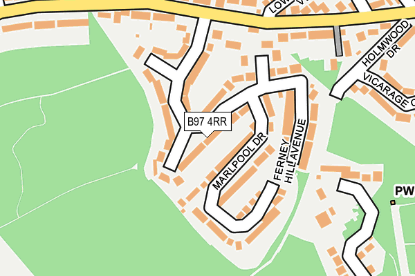 B97 4RR map - OS OpenMap – Local (Ordnance Survey)