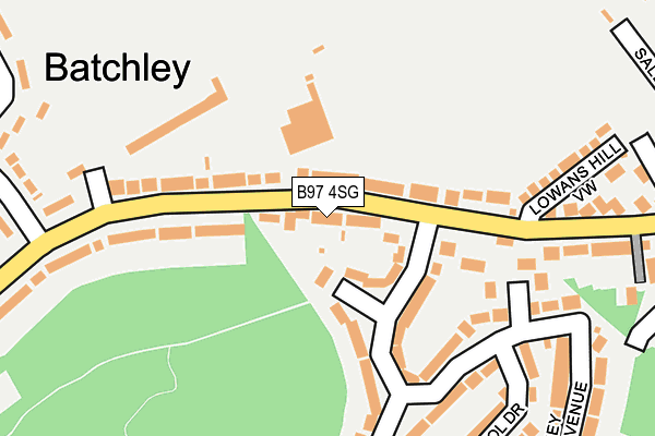 B97 4SG map - OS OpenMap – Local (Ordnance Survey)